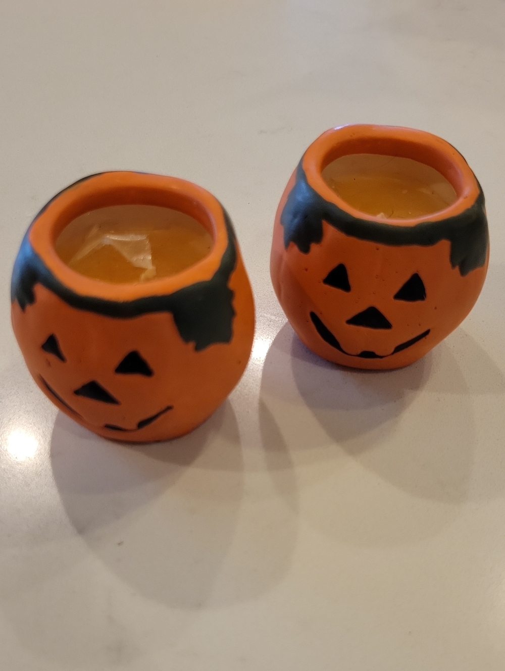 Vintage Halloween Pumpkin Jack O Lantern Candles